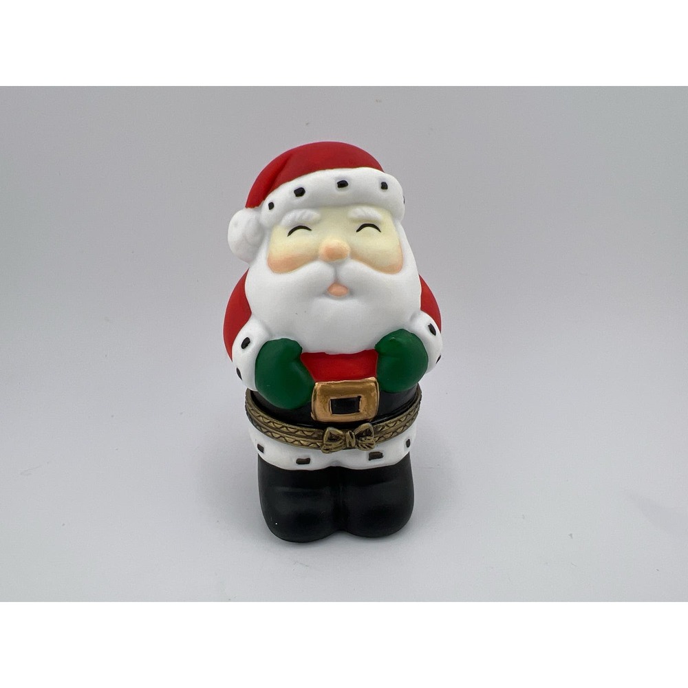 Santa Hinged Trinket‎ Box Small
